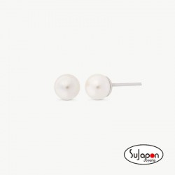 PENDIENTES PLATA CON PERLA 5MM. MAJORICA