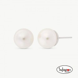 PENDIENTES PLATA CON PERLA 9 MM. MAJORICA