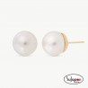 PENDIENTES PLATA CHAPADOS EN ORO CON PERLA 10 MM. MAJORICA