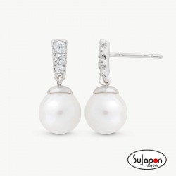 Pendientes Cortos Lilit CON PERLA 8 MM. ESPIGA MAJORICA