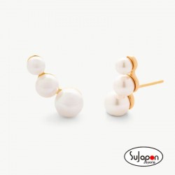 Pendientes Trepador Dorado de Perlas Petit MAJORICA