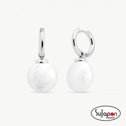 Pendientes Aro y Perla 8mm Drop MAJORICA