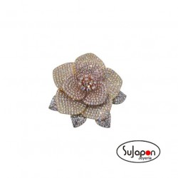 BROCHE FLOR TRICOLOR