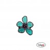 BROCHE FLOR COLOR VERDE Y NEGRO