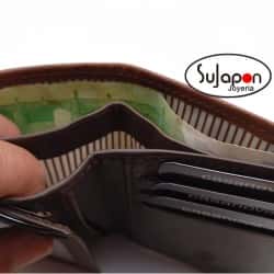 Cartera de piel marrón para hombre Verona