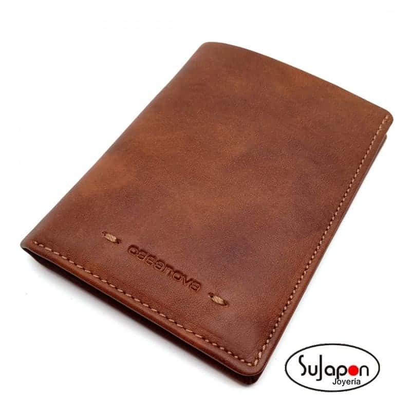 Cartera de piel marrón para hombre Verona