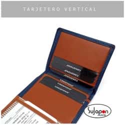 Cartera de piel azul para hombre Toronto