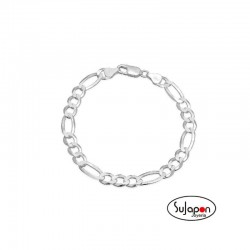 PULSERA PLATA TIPO CARTIER 3X1 DE 7mm. ANCHO