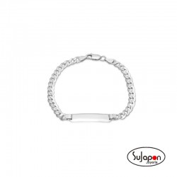 PULSERA TIPO ESCLAVA PLATA BARBADA 18 CM