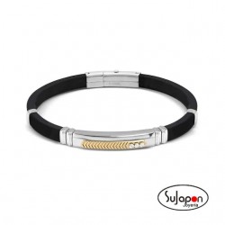 Pulsera City Energy Ed. con placa Acero y detalles dorado de NOMINATION