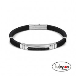 Pulsera City Energy Ed.en Caucho y Cubic Zirconia de NOMINATION