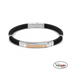 Pulsera City Energy Ed.en Caucho detalle en color cobre y Cubic Zirconia de NOMINATION