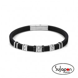 Pulsera City negra Energy Ed. Acero y Cubic Zirconia de NOMINATION