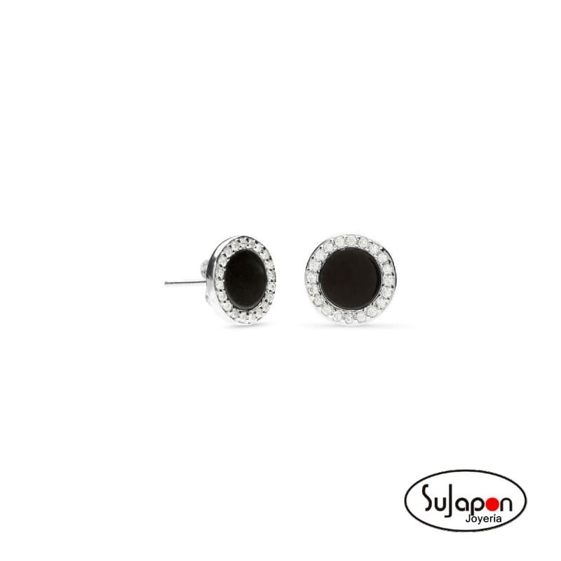 PENDIENTES DE PLATA ONIX CON CIRCONITAS