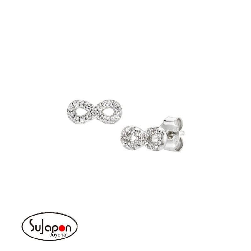 Mini pendientes con pavé infinito Amen