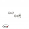 Mini pendientes con pavé infinito Amen