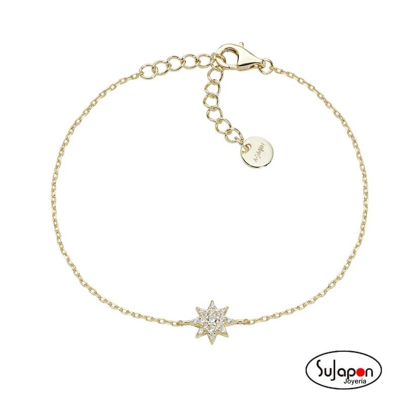 Pulsera Mini Estrella Pavé Dorada Amen