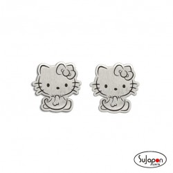 PENDIENTES DE PLATA DE HELLO KITTY ELEGANCE