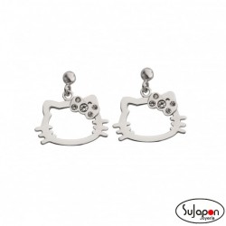 PENDIENTES DE PLATA DE HELLO KITTY PARTY