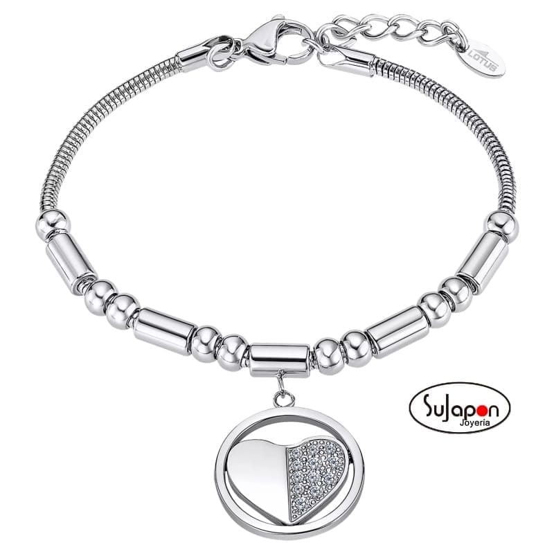 PULSERA CORAZÓN LOTUS STYLE MILLENNIAL LS2466-2/1 ACERO