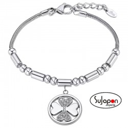 PULSERA TRÉBOL LOTUS STYLE MILLENNIAL LS2467-2/1 ACERO