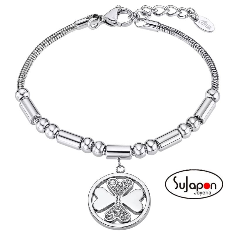 PULSERA TRÉBOL LOTUS STYLE MILLENNIAL LS2467-2/1 ACERO