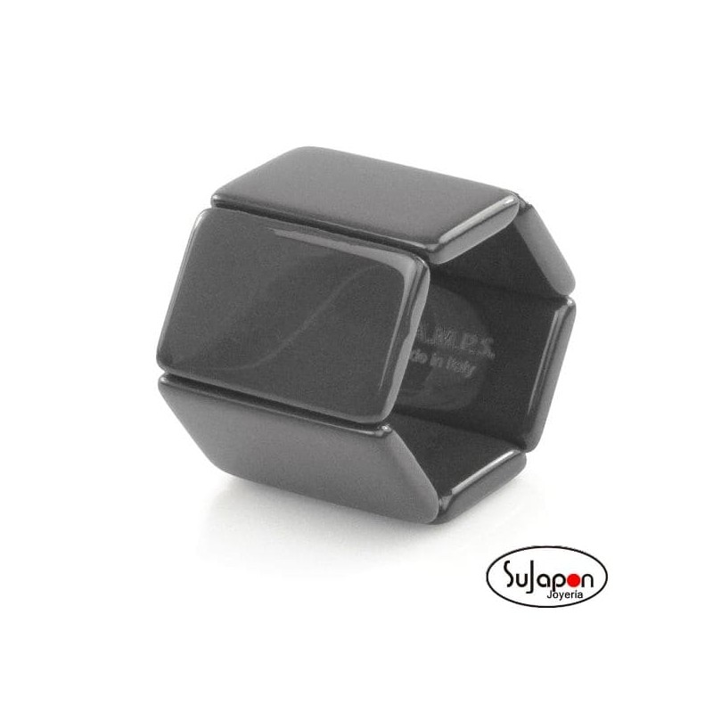 PULSERA BELTA STAMPS GRIS