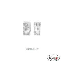 PENDIENTES ARO PLATA RODIADA CON CIRCONITAS ETERNA  DE KERALE