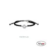 PULSERA DE HILO Y PLATA RODIADA CON CIRCONITAS 5A DE KERALE
