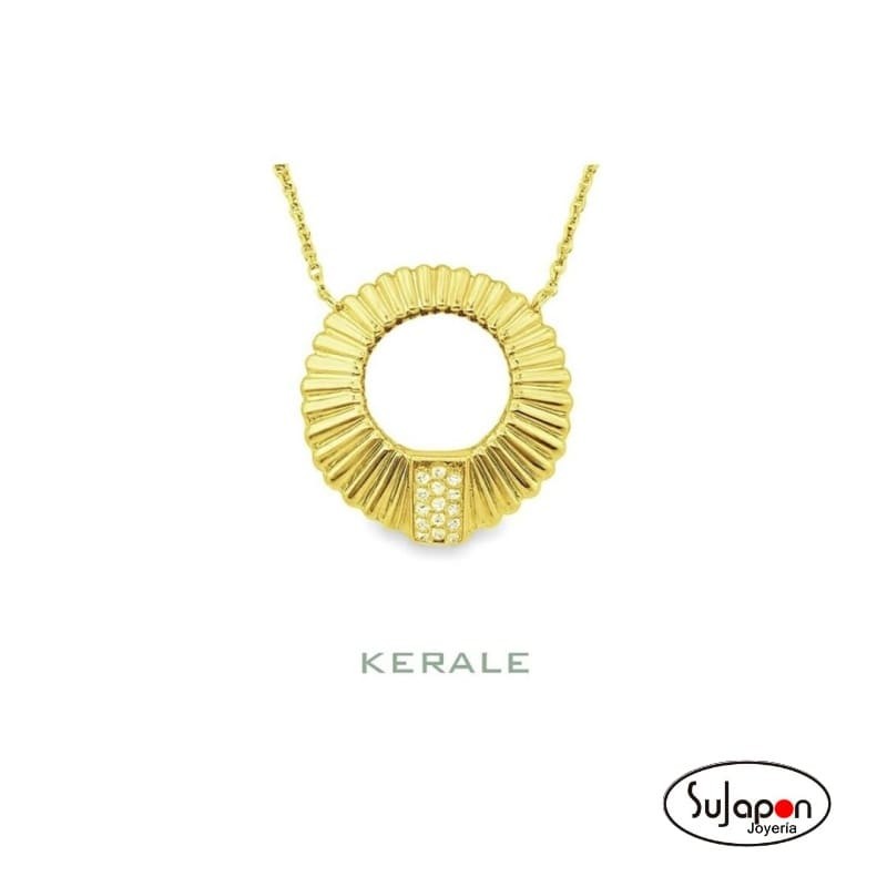 COLLAR PLATA CHAPADA CON CIRCONITAS GAIA DE KERALE