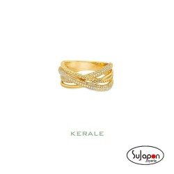 ANILLO PLATA CHAPADA CON CIRCONITAS NEXUS DE KERALE