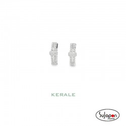 PENDIENTES ARO PLATA RODIADA CON CIRCONITAS MIKADO DE KERALE