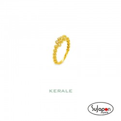 ANILLO PLATA CHAPADA CON 5 CIRCONITAS MIKADO DE KERALE