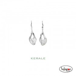 PENDIENTES LARGOS PLATA RODIADA CON CIRCONITAS MARÉE DE KERALE