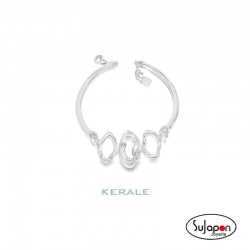PULSERA DE PLATA RODIADA CON 7 CIRCONITAS MARÉE DE KERALE