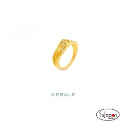 ANILLO PLATA CHAPADA HONDAS CON 6 CIRCONITAS MARÉE DE KERALE