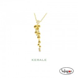 COLLAR PLATA CHAPADA CON CIRCONITAS Y BOLITAS MIKADO DE KERALE