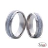 ALIANZAS DE BODA KILEN DE TITANIO Y CARBONO GRIS, Deros