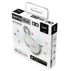 Llavero localizador Sami Tag Duo blanco, buscador de llaves y objetos Bluetooth compatible iOS y Android