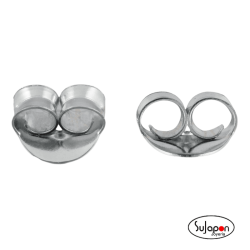 Presión de plata para pendiente de 6,5 mm.