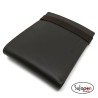 Cartera de piel marrón para hombre americana con elástico
