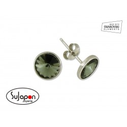 Pendientes de plata y Swarovski