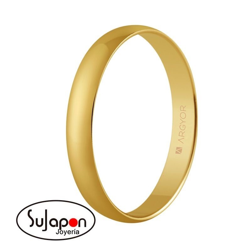 ALIANZA DE ORO MEDIA CAÑA 3mm
