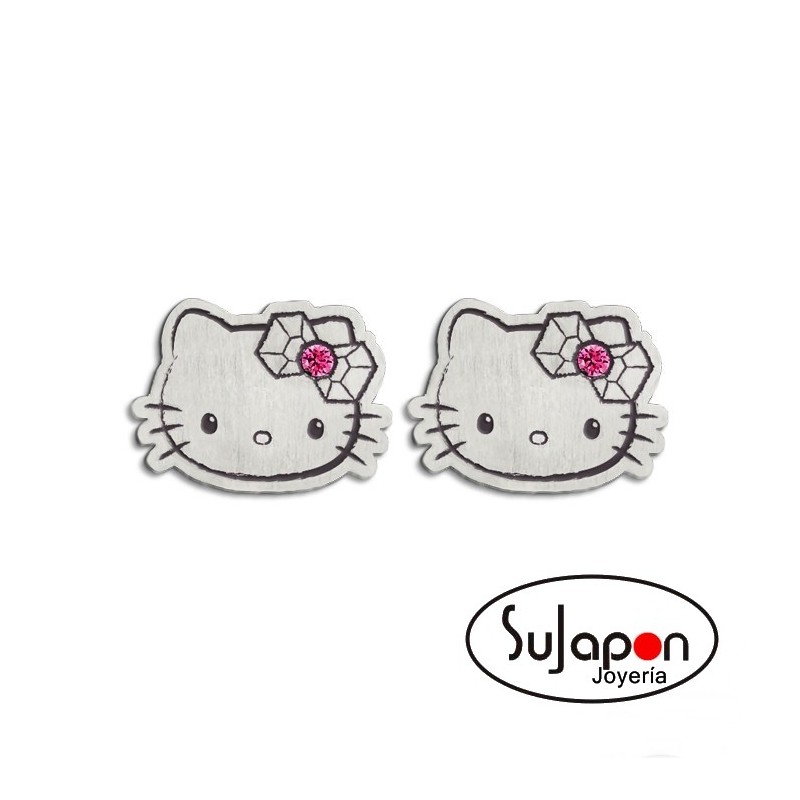 PENDIENTES DE PLATA DE HELLO KITTY