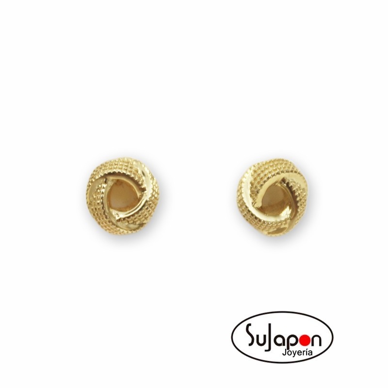 Pendientes de plata chapada nudo