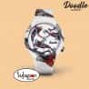 Reloj Doodle Carpa Koi Rojo