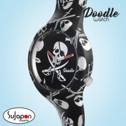 Reloj Doodle Black Pirates Skulls