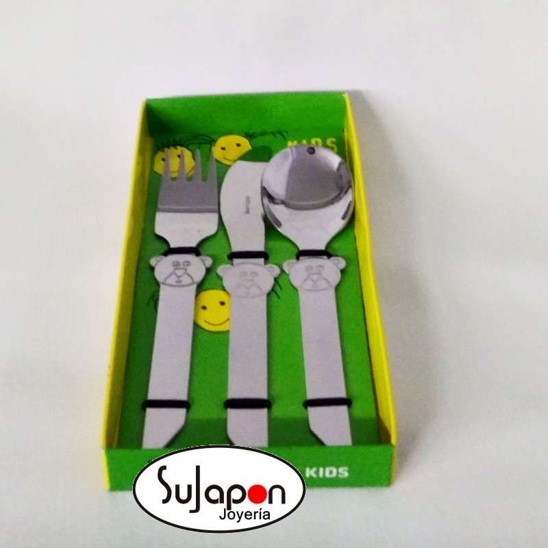 JUEGO DE 3 CUBIERTOS INFANTIL