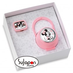 Set Pinza Chupete + Caja PortaChupete Minnie