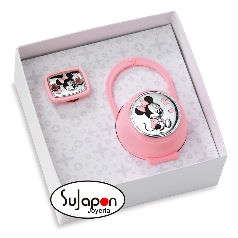 Set Pinza Chupete + Caja PortaChupete Minnie